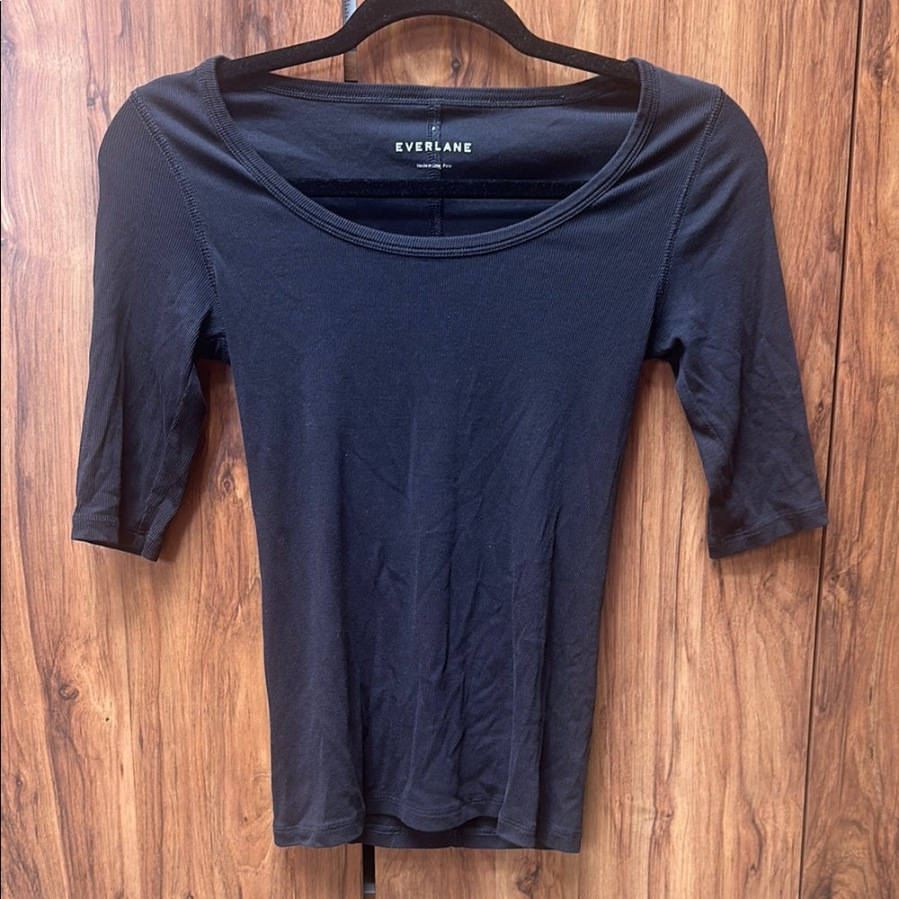 Everlane Women's Black Short Sleeve Top